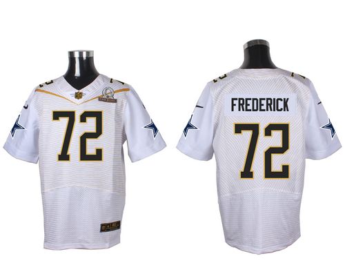 Nike Cowboys #72 Travis Frederick White 2016 Pro Bowl Men's Stitched NFL Elite Jersey